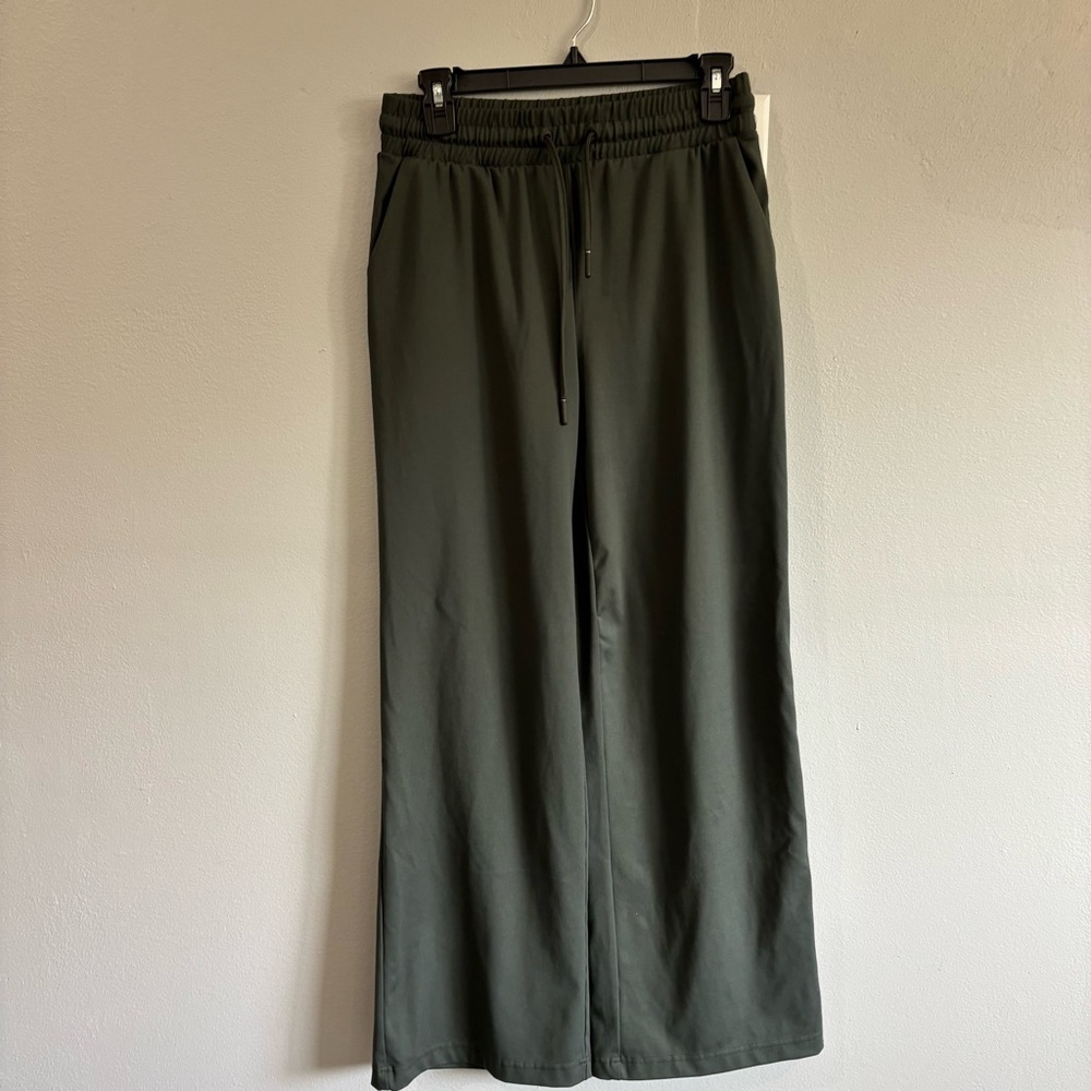 Rachel Zoe Women's Dark Green Wide Leg Pants
